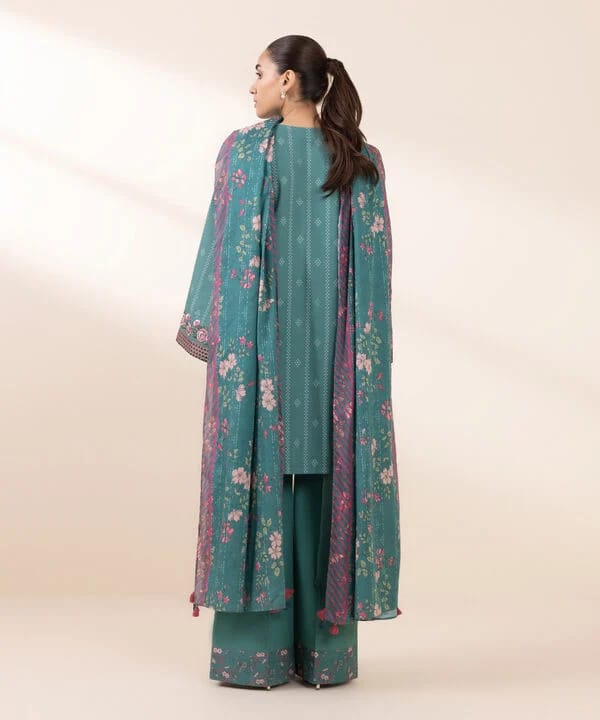 SHPPHIRE 3 PIECE -EMBROIDERED CAMRIC SUIT