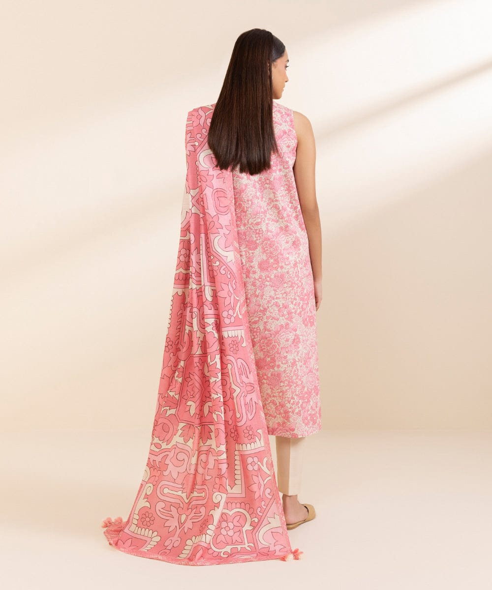SAPPHIRE 3 PIECE -PRINTED DOBBY SUIT