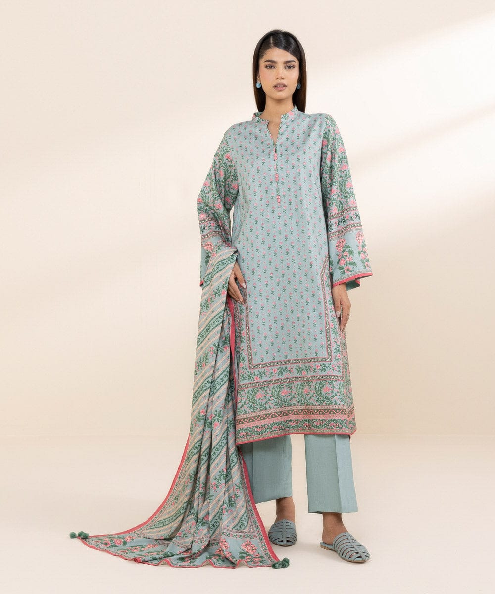 SAPPHIRE 3 PIECE -PRINTED LINEN SUIT
