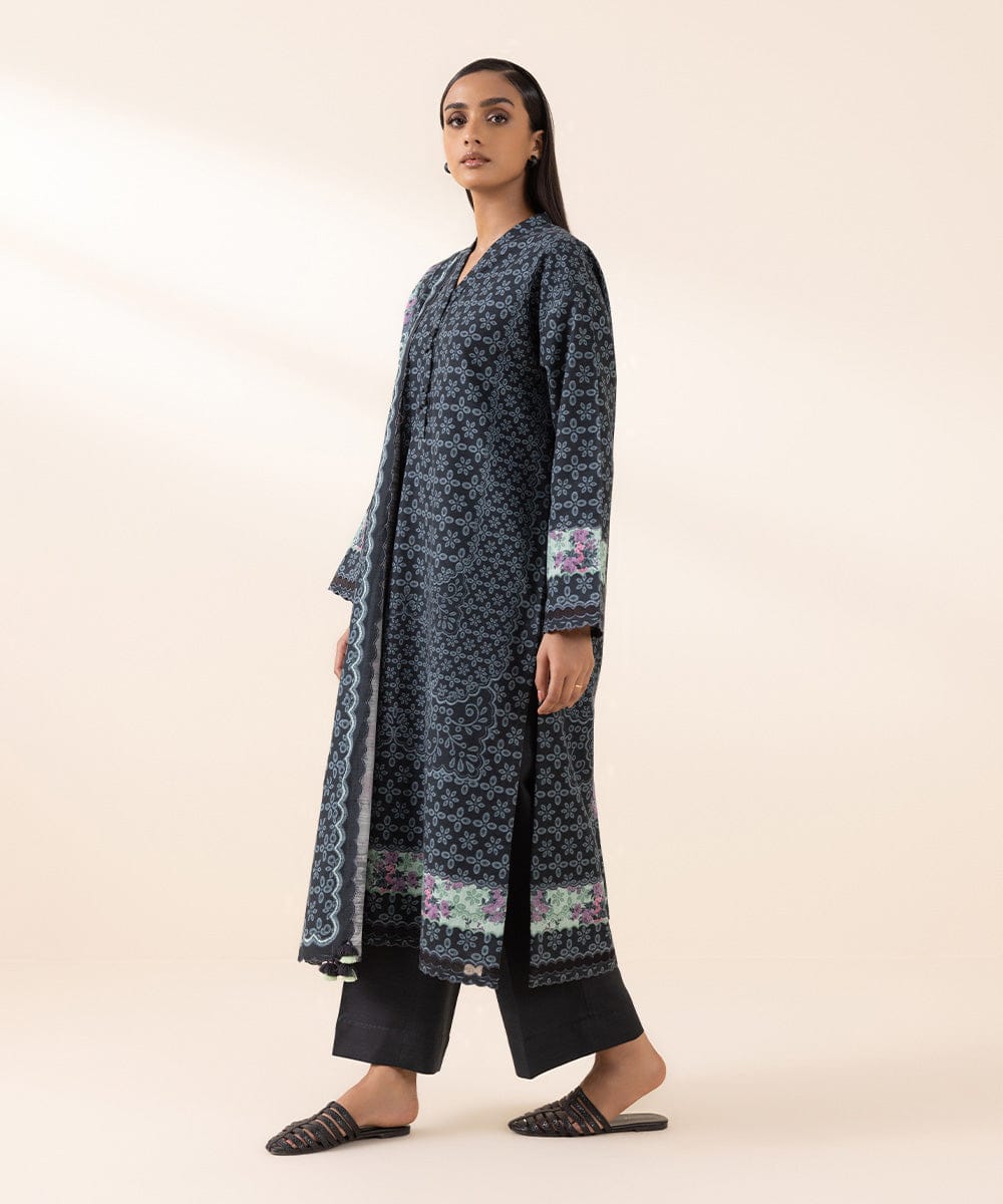 SAPPHIRE 3 PIECE -PRINTED LIGHT KHADDAR SUIT
