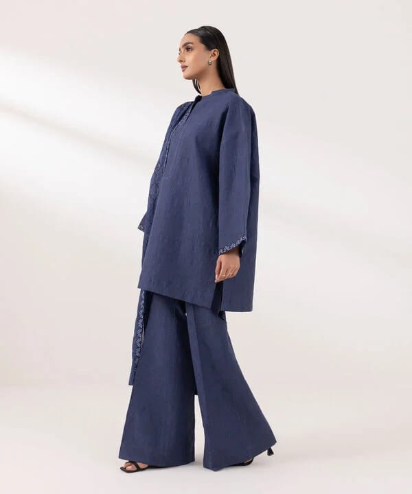 SAPPHIRE 3 PIECE - EMBROIDERED JACQUARD SUIT