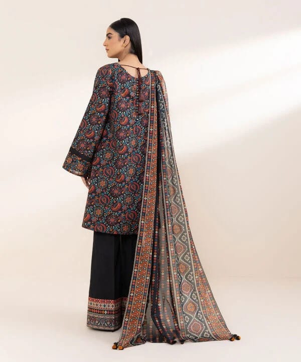 SAPPHIRE 3 PIECE -EMBROIDERED CAMRIC SUIT