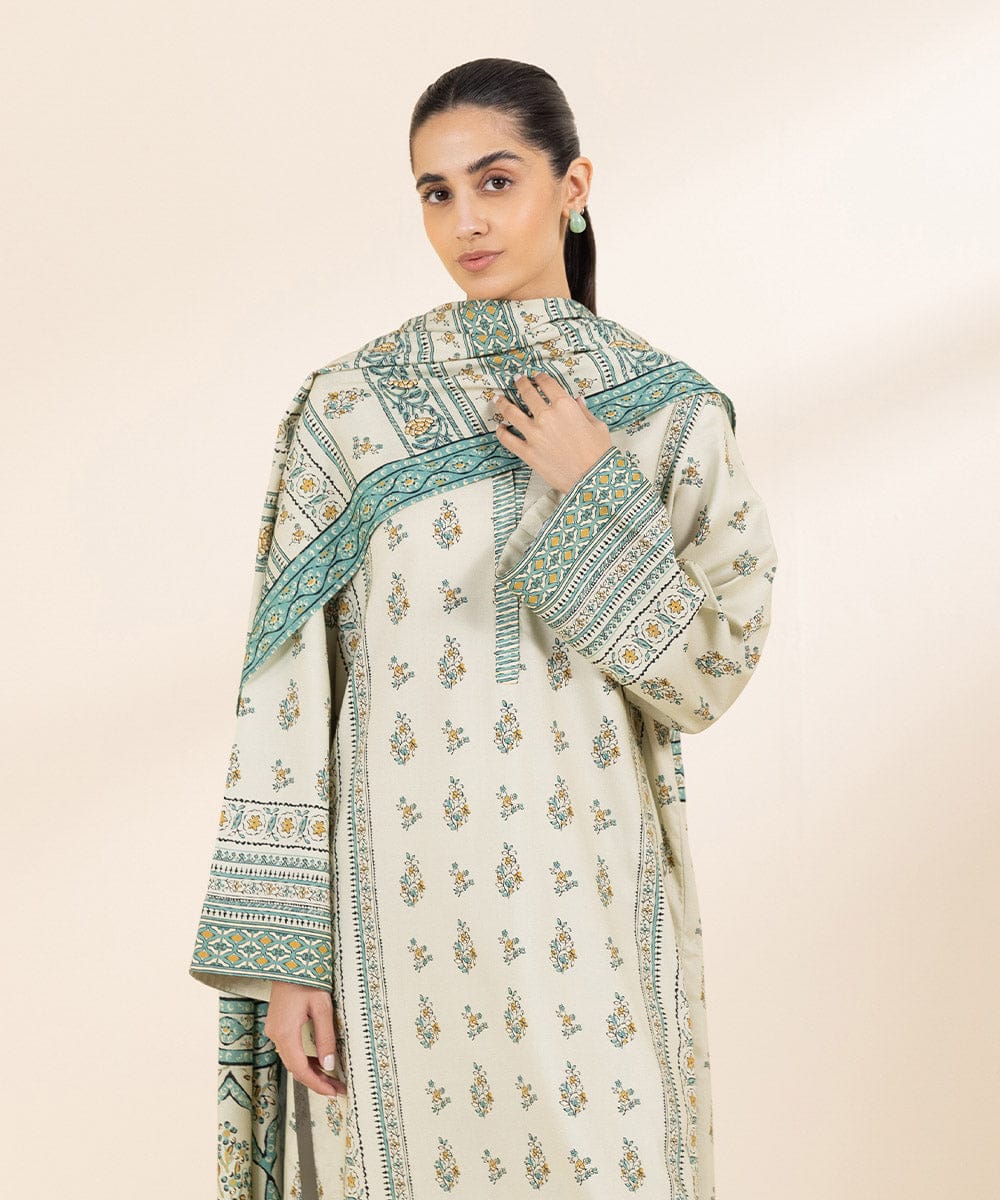 SAPPHIRE 3 PIECE -PRINTED LINEN SUIT