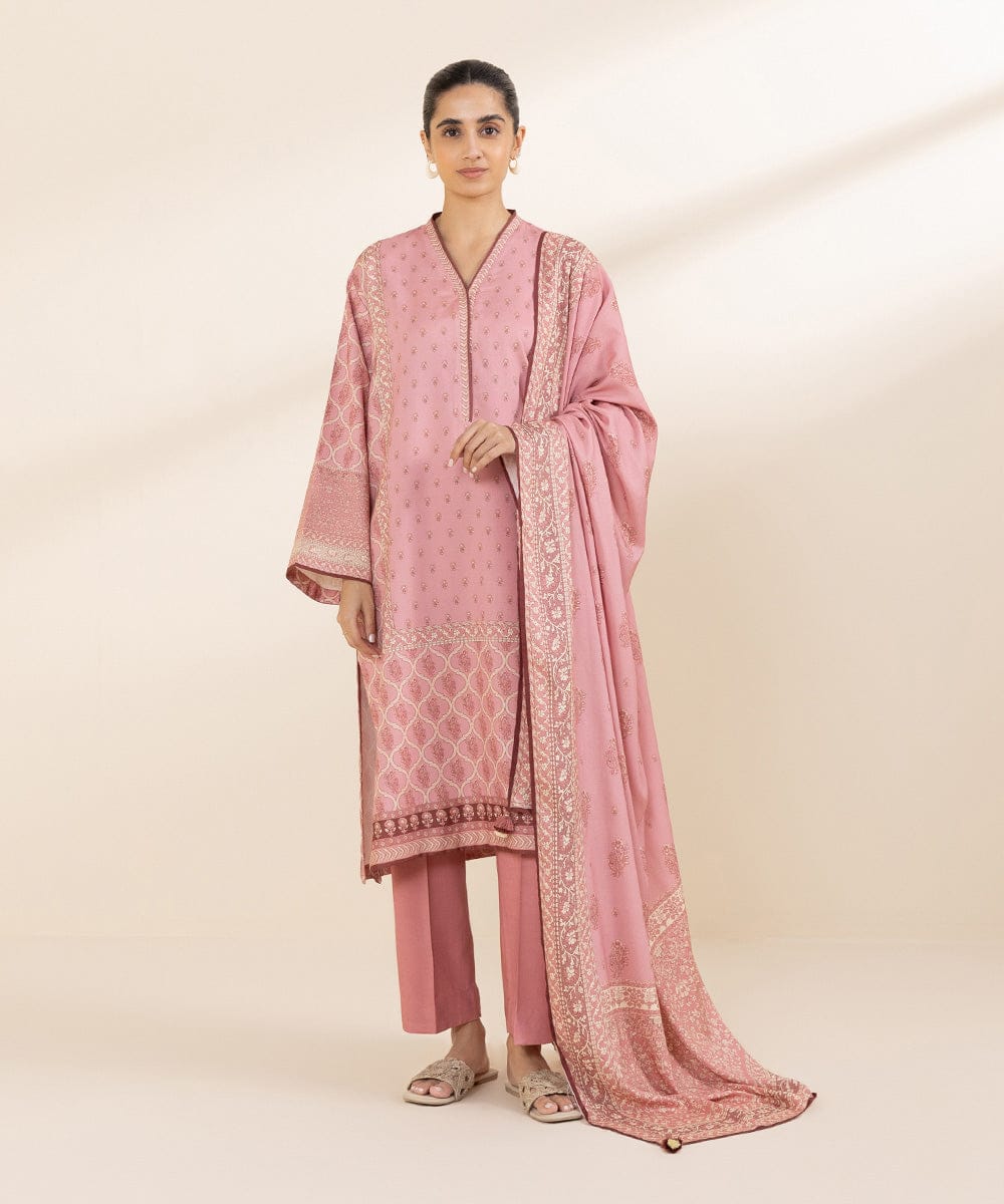SAPPHIRE 3 PIECE -PRINTED LINEN SUIT
