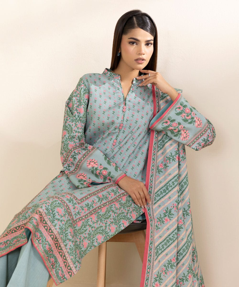 SAPPHIRE 3 PIECE -PRINTED LINEN SUIT