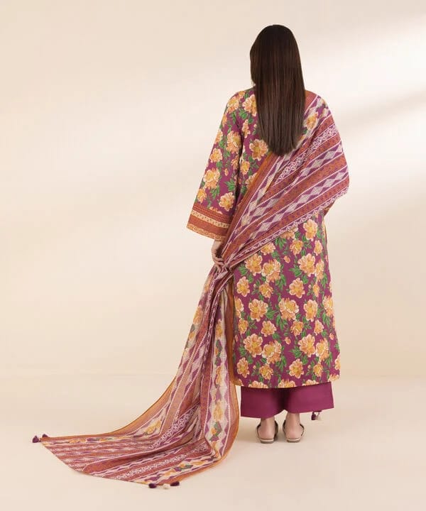 SAPPHIRE 3 PIECE -EMBROIDERED COTTON SUIT