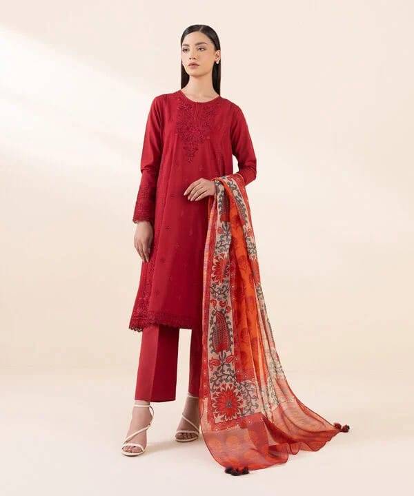 SAPPHIIRE 3 PIECE -EMBROIDERED ARABIC LAWN SUIT