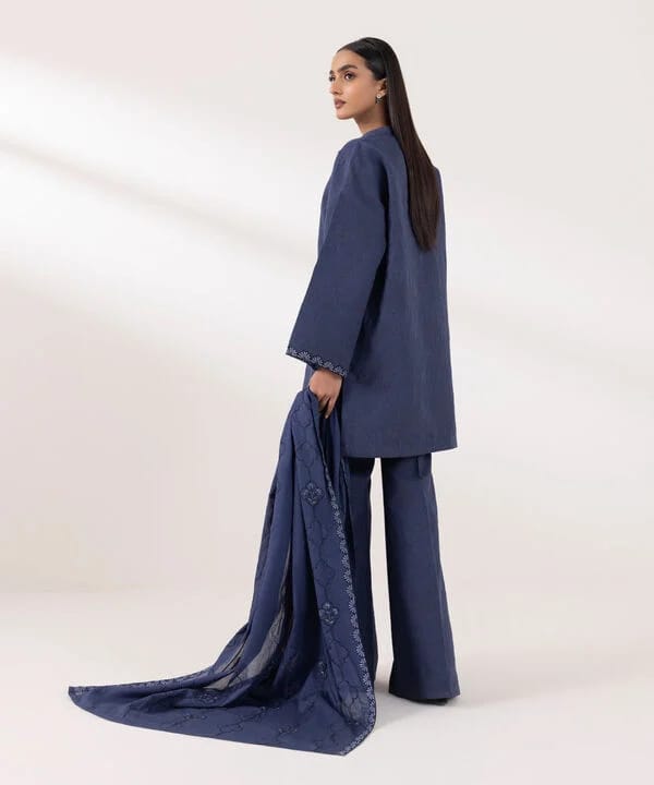 SAPPHIRE 3 PIECE - EMBROIDERED JACQUARD SUIT