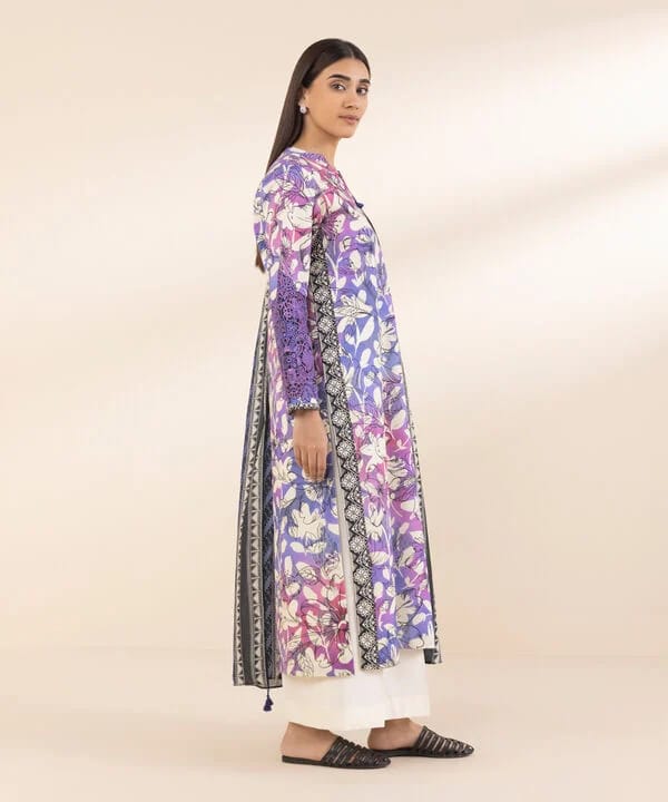 SAPPHIRE 3 PIECE -EMBROIDERED COTTON SUIT
