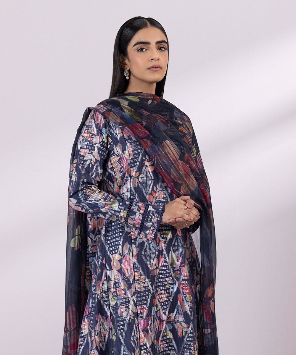 SAPPHIRE 3 PIECE -PRINTED JACQUARD SUIT