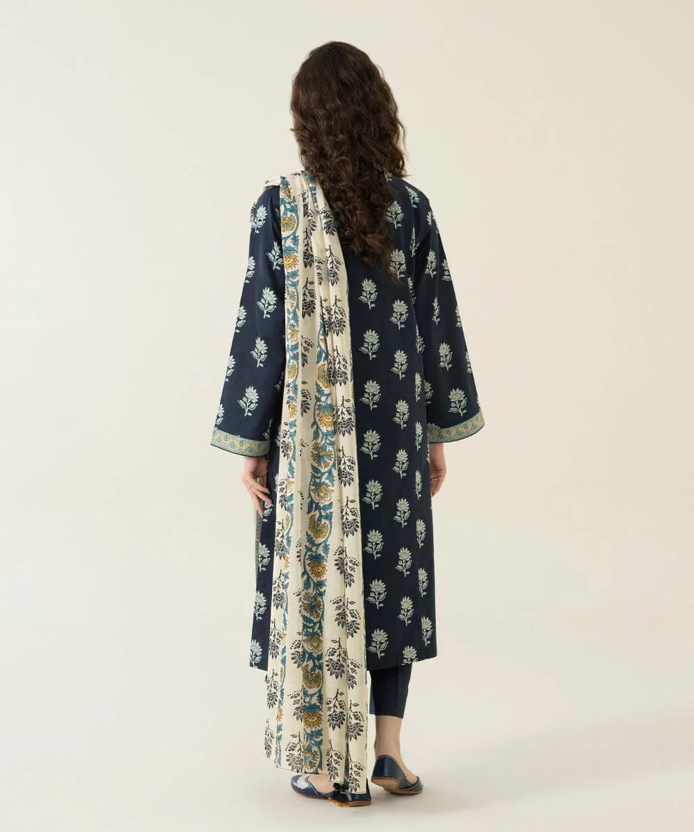 SAPPHIRE 3 PIECE -PRINTED LAWN SUIT