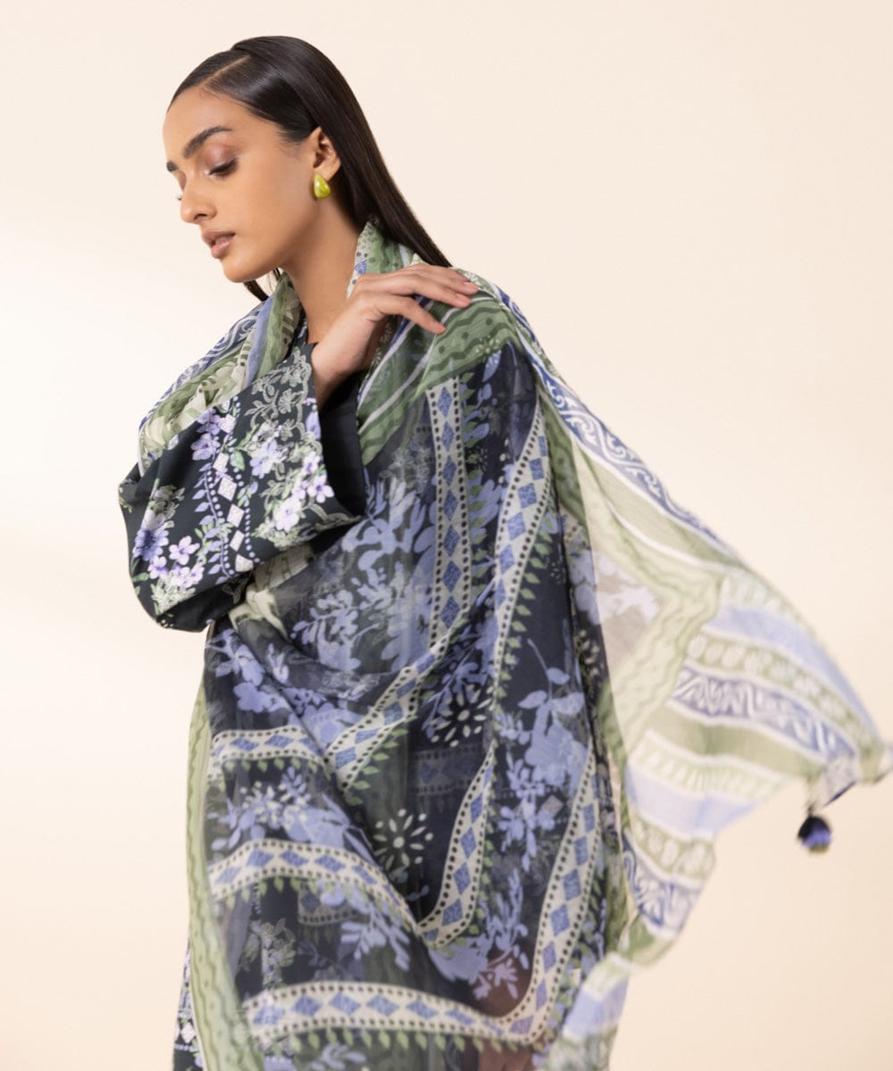 SAPPHIRE PRINTED CAMBRIC 3PC