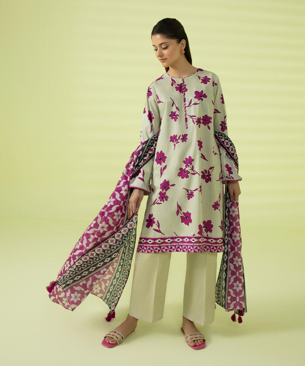 SAPPHIRE 3 PIECE -PRINTED LAWN SUIT
