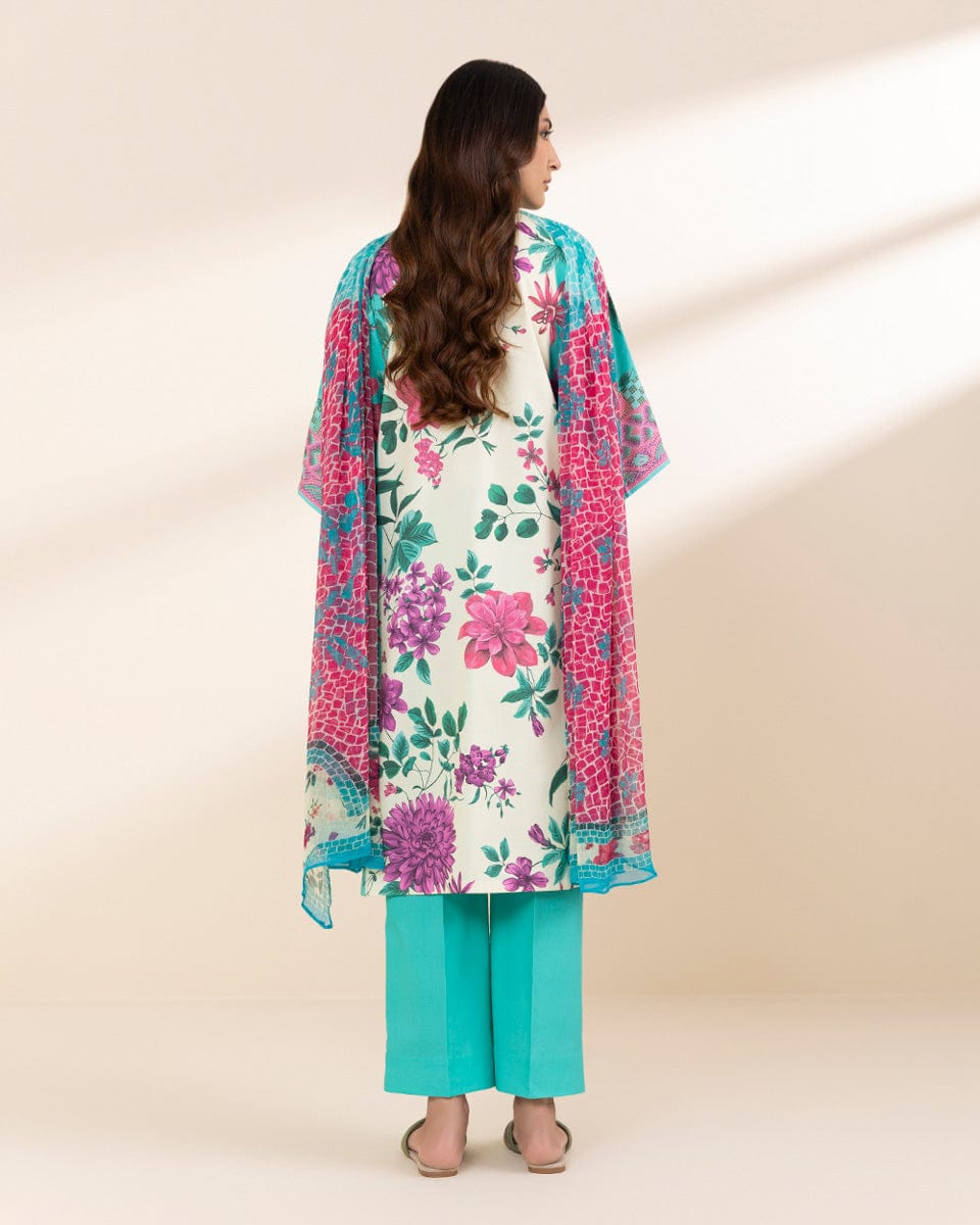SAPPHIRE 3 PIECE-PRINTED LAWN SUIT
