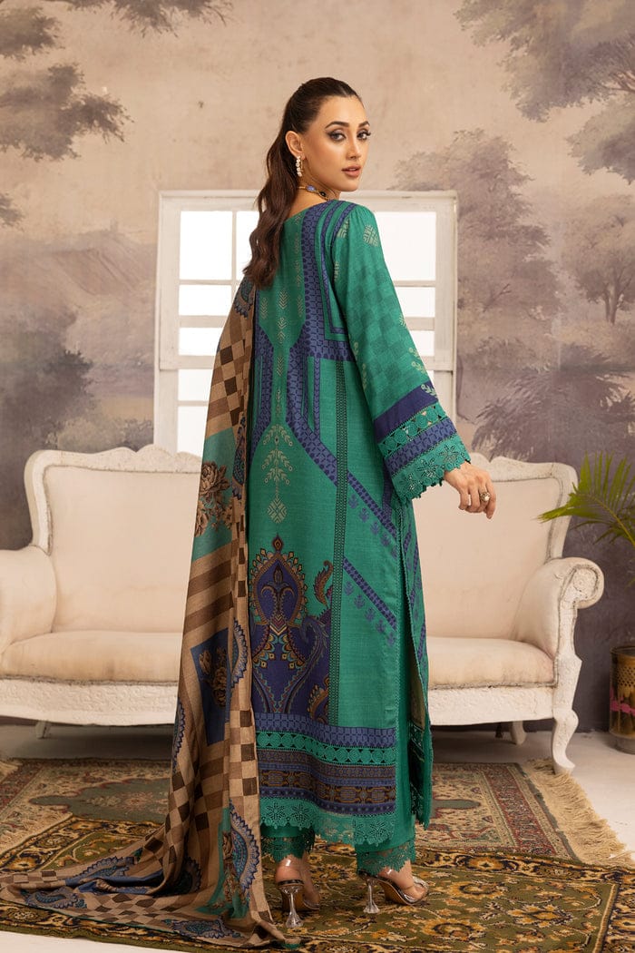 JOHRA EMBROIDERED PRINTED WINTER COLLECTION WITH DIGITAL PRINTED SHAWL