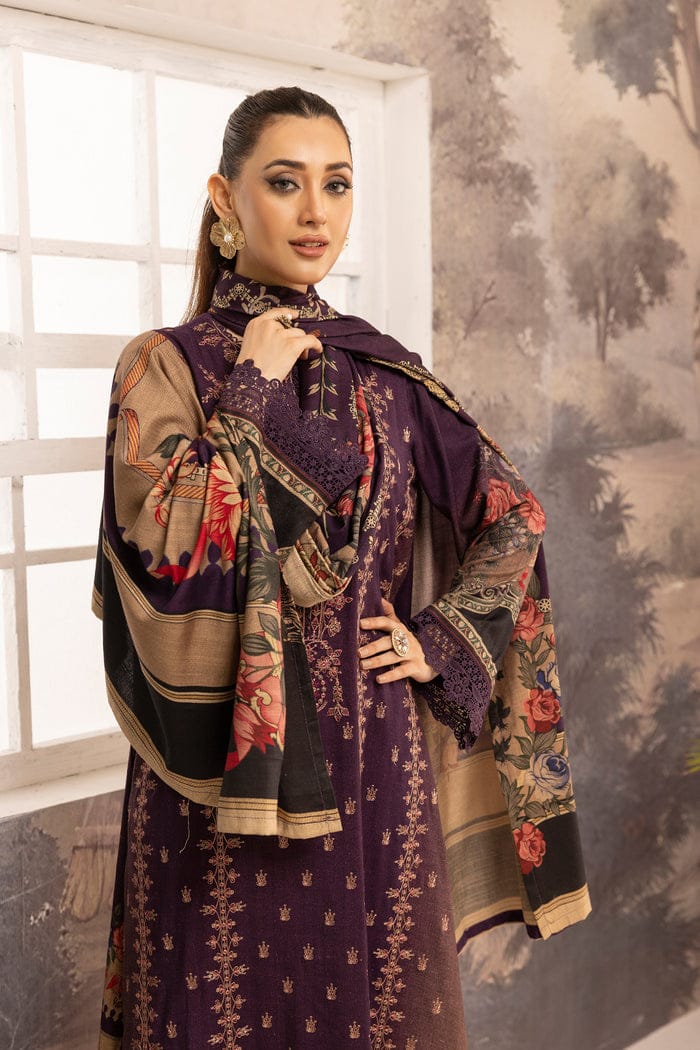 JOHRA EMBROIDERED PRINTED WINTER COLLECTION WITH PRINTED DIGITAL SHAWL