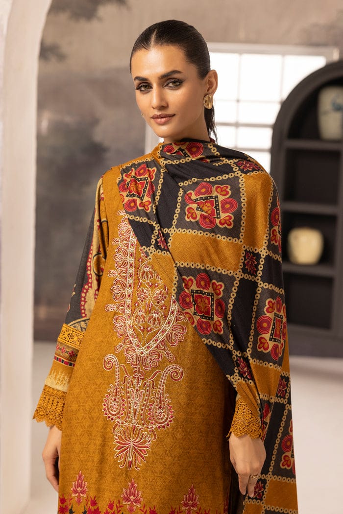 JOHRA EMBROIDERED PRINTED WINTER COLLECTION WITH PRINTED DIGITAL SHAWL