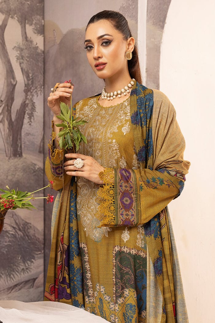 JOHRA EMBROIDERED PRINTED WINTER COLLECTION WITH PRINTED DIGITAL SHAWL