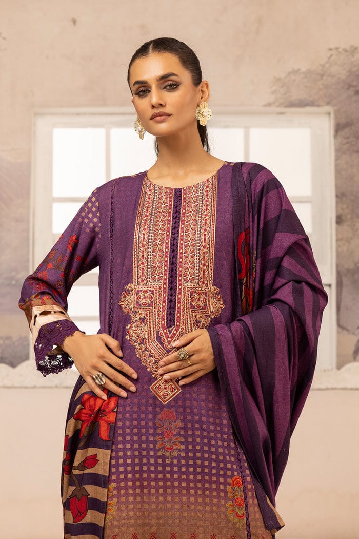 JOHRA EMBROIDERED PRINTED WINTER COLLECTION WITH PRINTED DIGITAL SHAWL