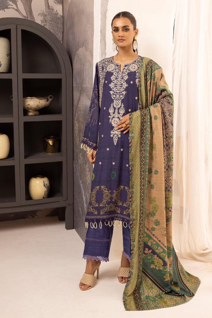 JOHRA EMBROIDERED PRINTED WINTER COLLECTION WITH PRINTED DIGITAL SHAWL