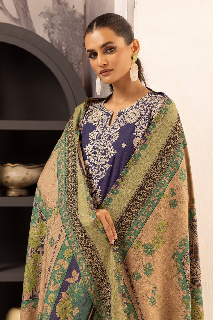 JOHRA EMBROIDERED PRINTED WINTER COLLECTION WITH PRINTED DIGITAL SHAWL
