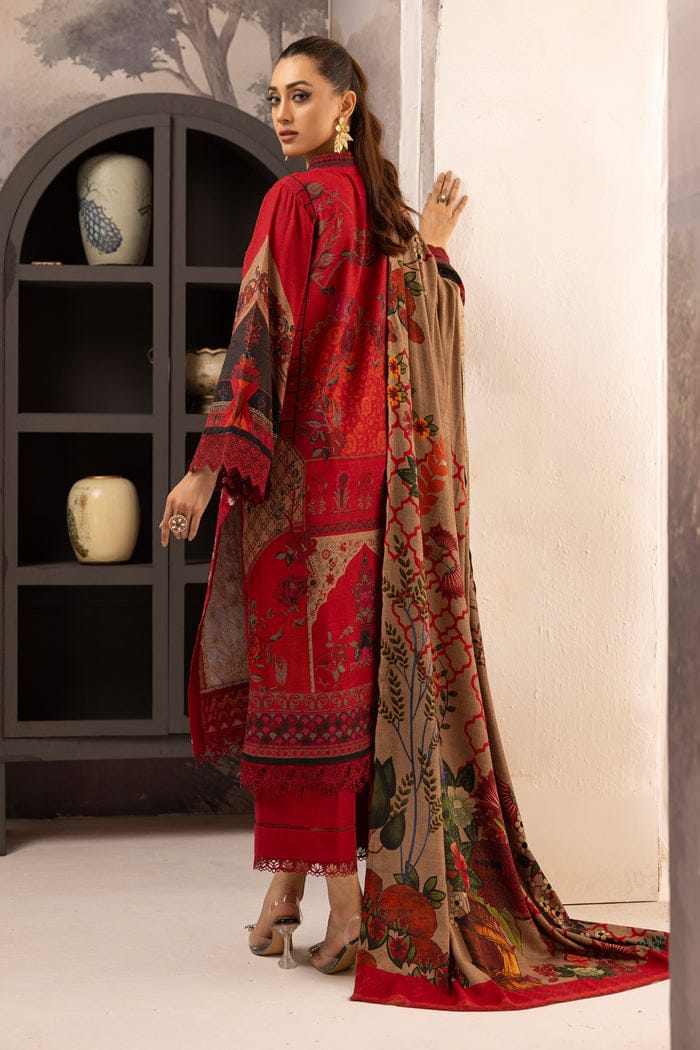 JOHRA EMBROIDERED PRINTED WINTER COLLECTION WITH PRINTED DIGITAL SHAWL