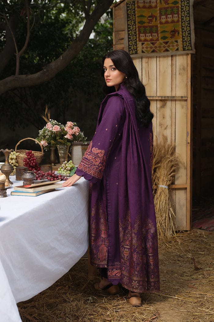 JOHRA EMBROIDERED KHADDAR WITH BANARSI JACQUARD SHAWL