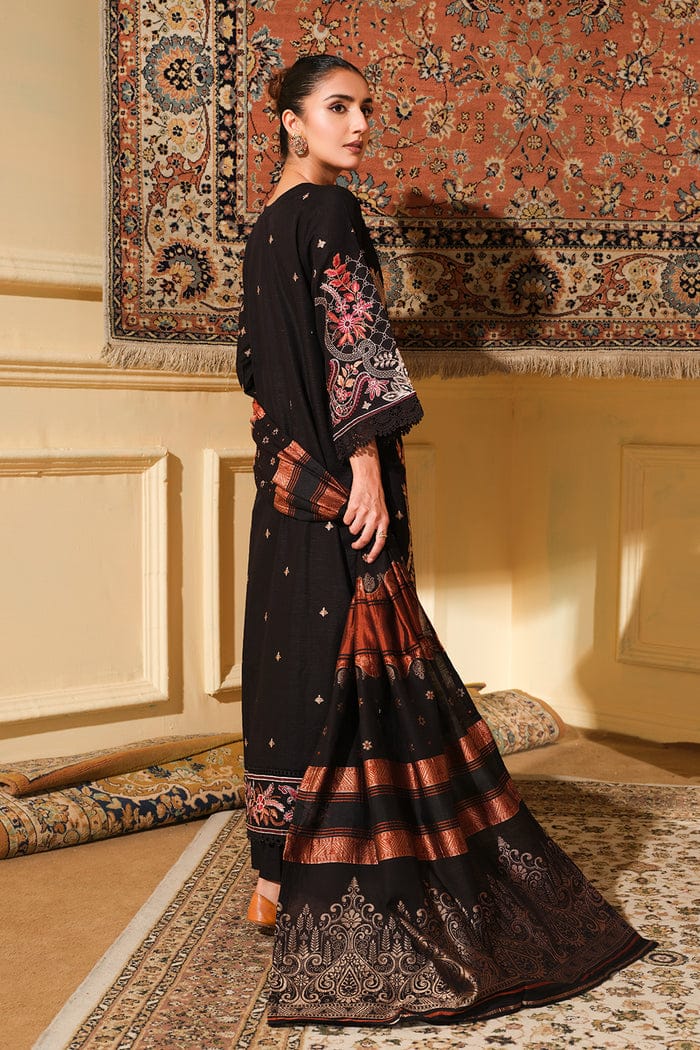 JOHRA EMBROIDERED KHADDAR WITH BANARSI JACQUARD SHAWL
