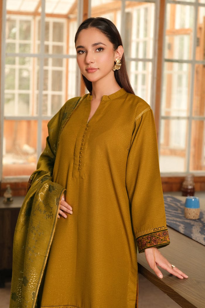 JOHRA EMBROIDERED WINTER CLOOECTION WITH JACQUARD SHAWL