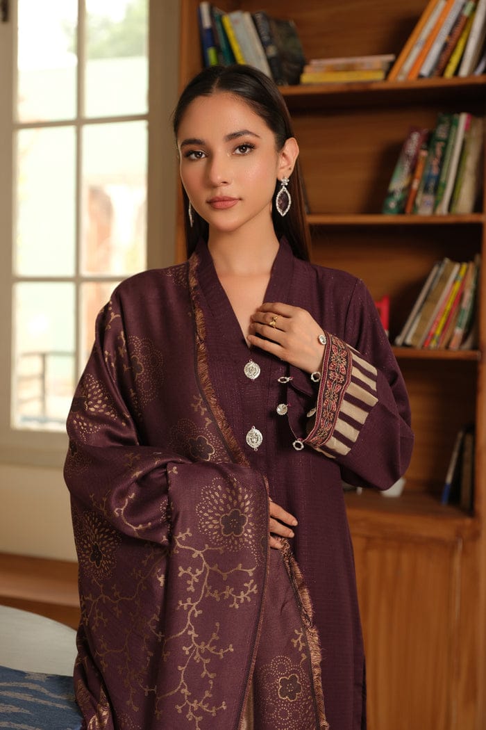JOHRA EMBROIDERED WINTER COLLECTION WITH JACQUARD SHAWL