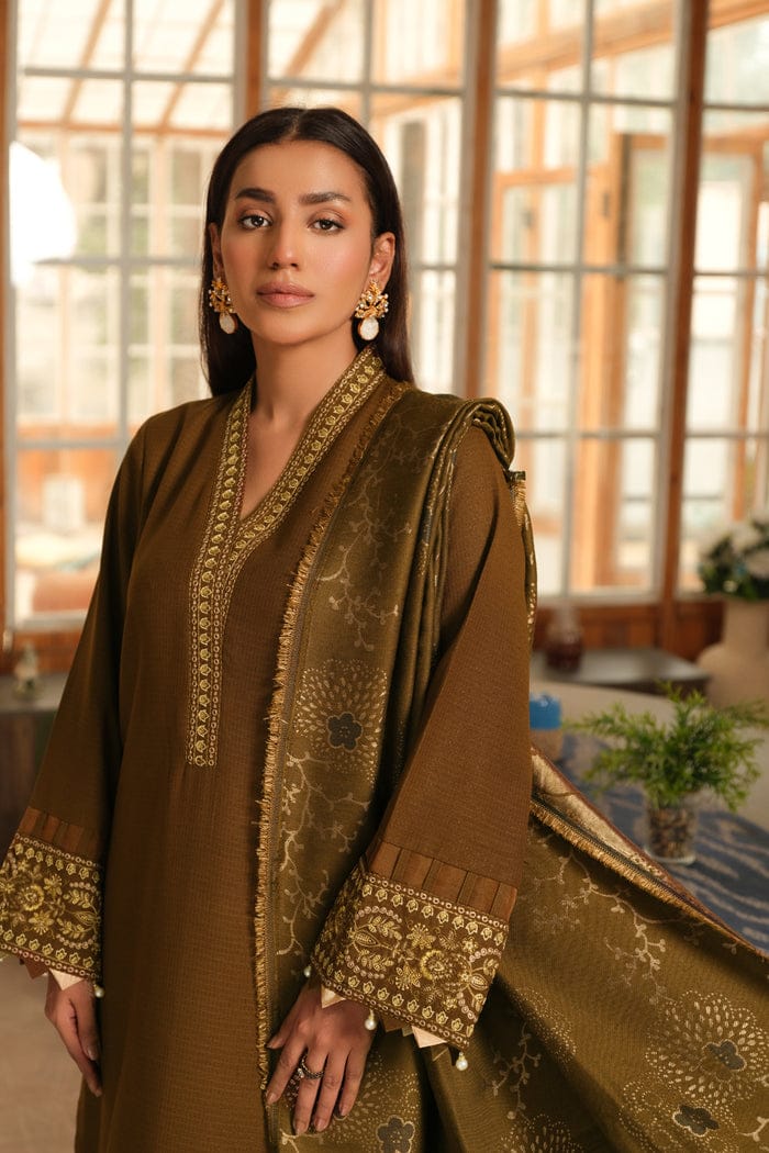 JOHRA EMBROIDERED WINTER COLLECTION WTH JACQUARD SHAWL
