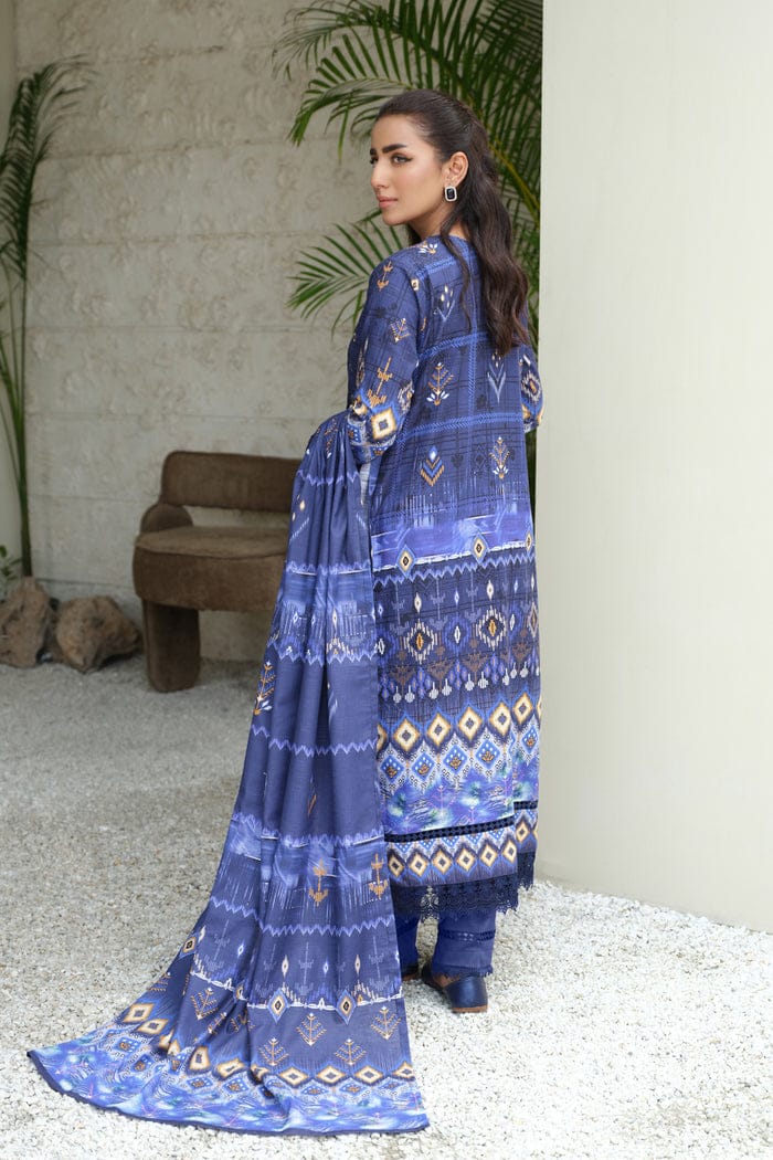 JOHRA EMBROIDERED PRINTED KHADDAR WITH PRINTED KHADDAR SHAWL