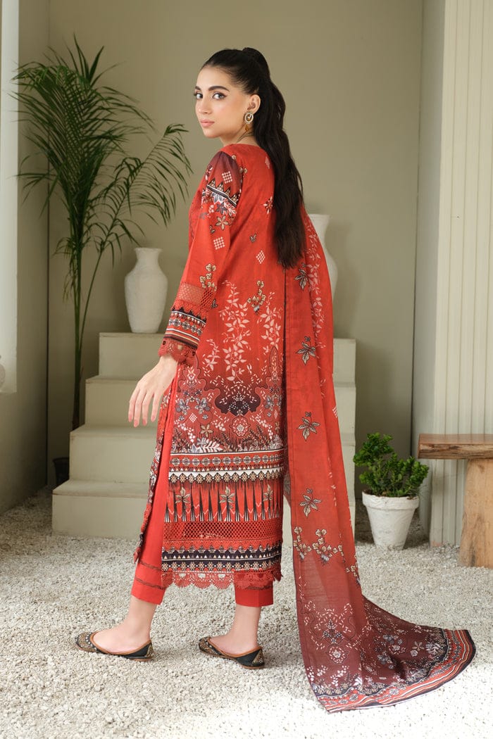 JOHRA EMBROIDERED PRINTED KHADDAR WITH PRINTED KHADDAR SHAWL