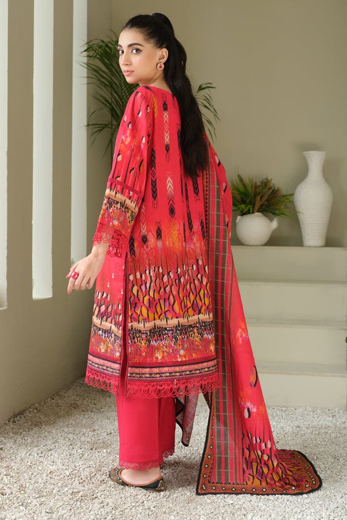 JOHRA EMBROIDERED PRINTED KHADDAR WITH PRINTED KHADDAR SHAWL