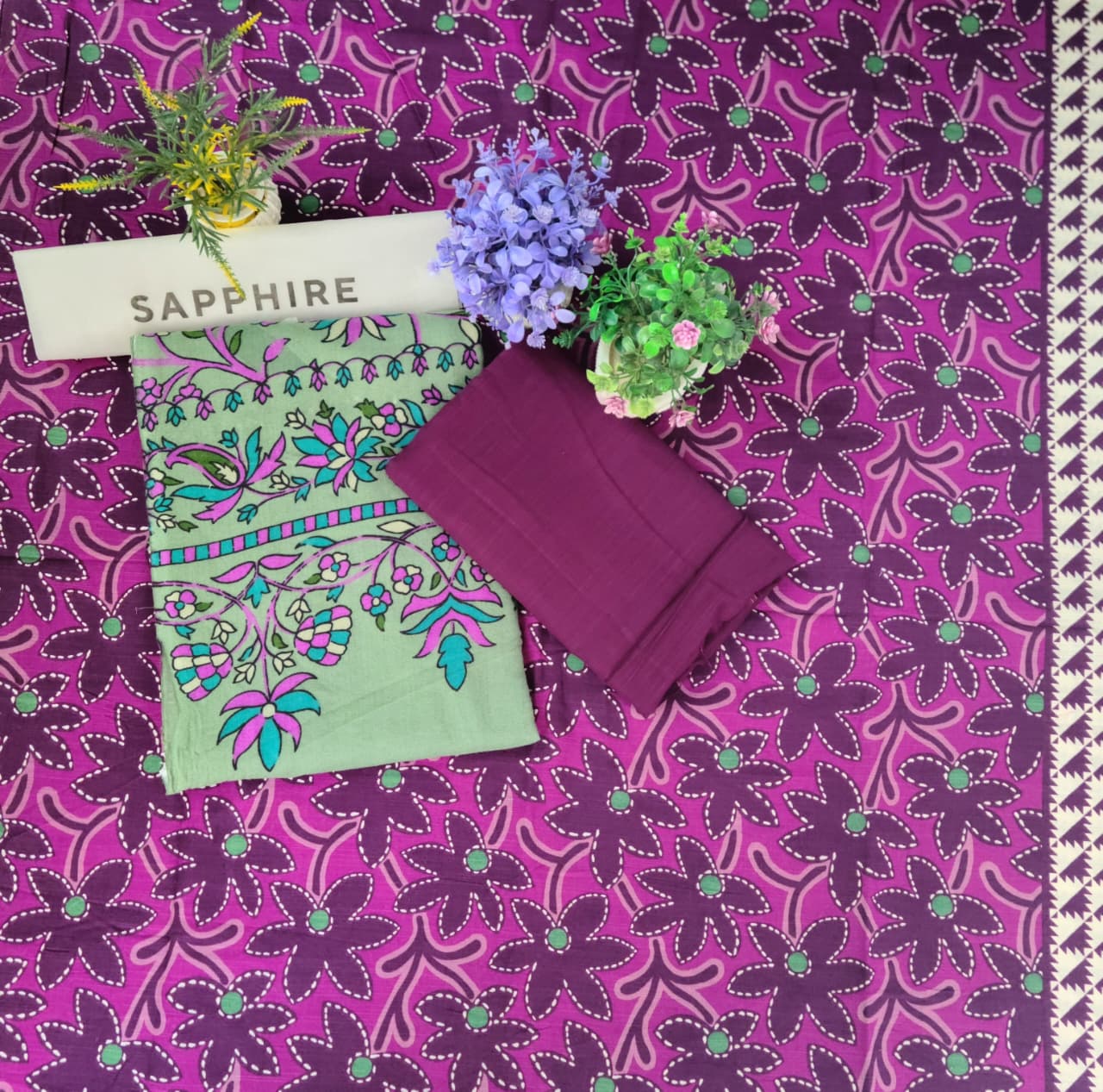 SAPPHIRE PRINTED KHADDAR 3PC