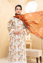 Alif by Eman Arts 00 Digital Print Embroidered Lawn Shirt & Fancy Voil Digital Print Dupatta