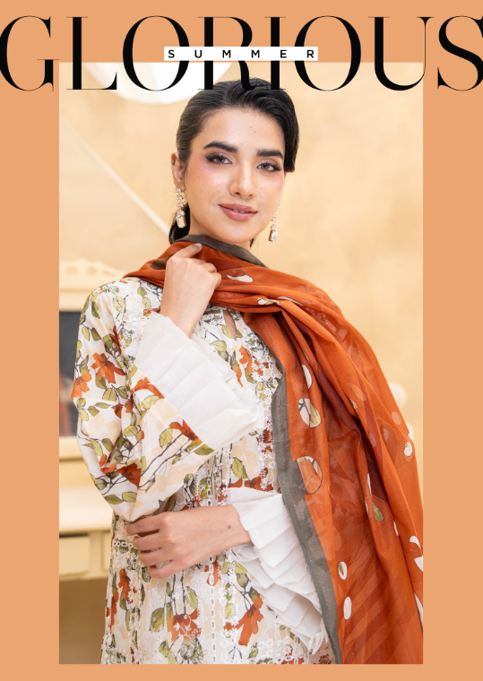 Alif by Eman Arts 00 Digital Print Embroidered Lawn Shirt & Fancy Voil Digital Print Dupatta