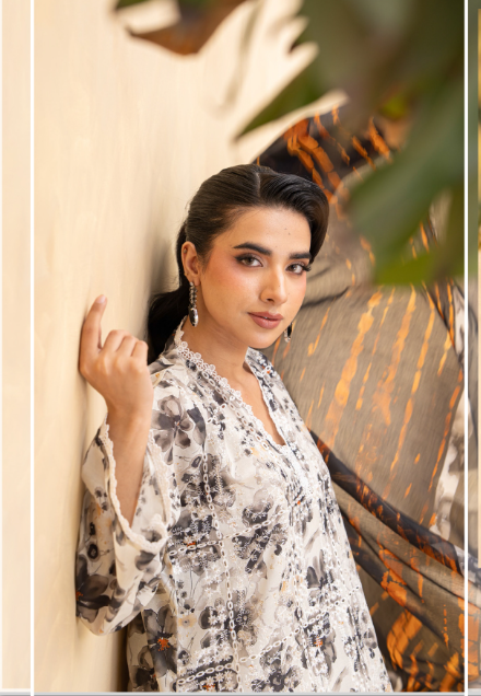 Alif by Eman Arts 05 Digital Print Embroidered Lawn Shirt & Fancy Voil Digital Print Dupatta