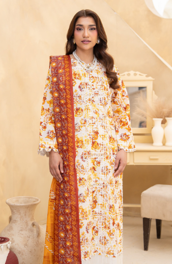 Alif by Eman Arts 06 Digital Print Embroidered Lawn Shirt & Fancy Voil Digital Print Dupatta