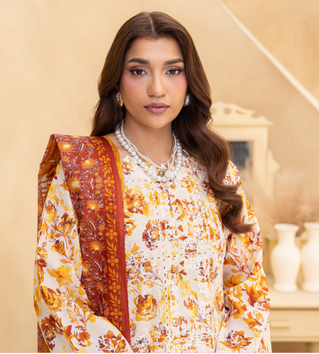 Alif by Eman Arts 06 Digital Print Embroidered Lawn Shirt & Fancy Voil Digital Print Dupatta