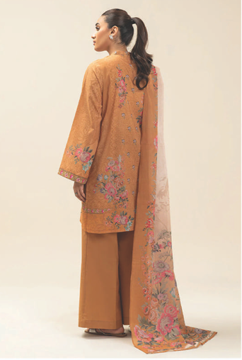 Beechtree 4105 3pc Printed Lawn Shirt & Dupatta