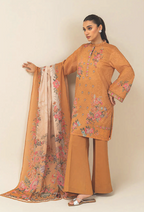 Beechtree 4105 3pc Printed Lawn Shirt & Dupatta