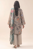 Beechtree 4107 3pc Printed Lawn Shirt & Dupatta
