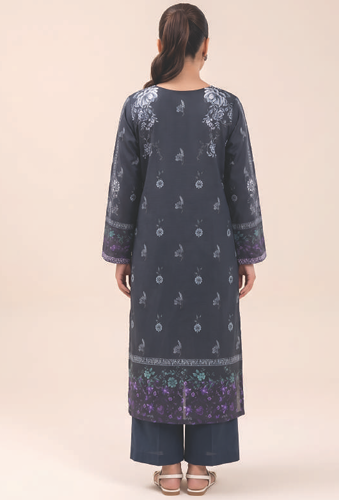 Beechtree 4109 3pc Printed Lawn Shirt & Dupatta