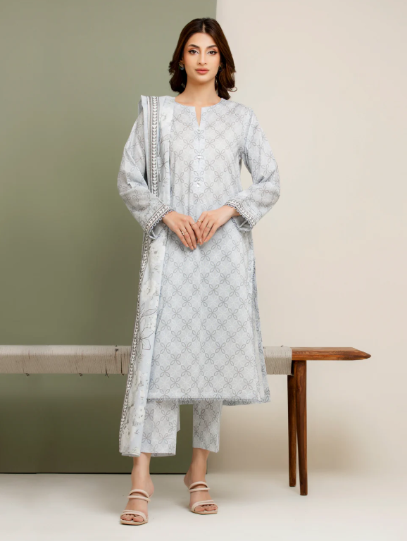 Edenrobe Allure Summer Collection 158 3pc Printed Lawn Shirt & Dupatta