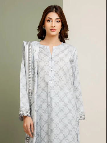 Edenrobe Allure Summer Collection 158 3pc Printed Lawn Shirt & Dupatta