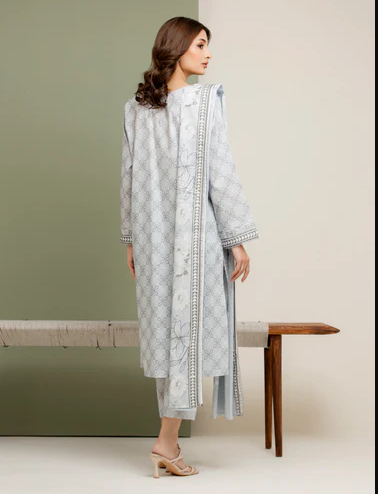 Edenrobe Allure Summer Collection 158 3pc Printed Lawn Shirt & Dupatta