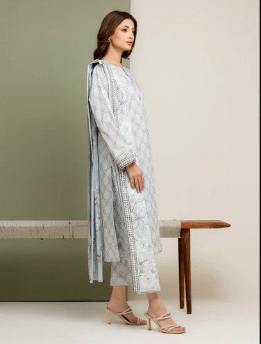 Edenrobe Allure Summer Collection 158 3pc Printed Lawn Shirt & Dupatta