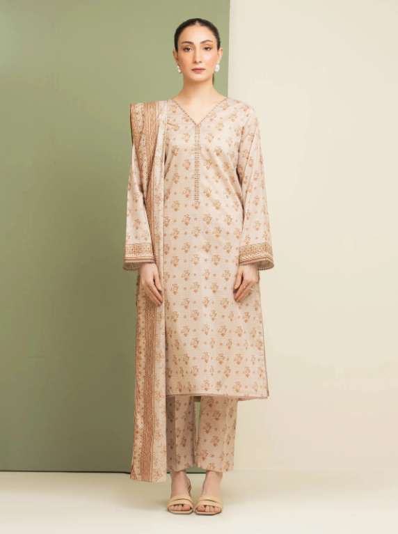 Edenrobe Allure Summer Collection 164 3pc Printed Lawn Shirt & Dupatta
