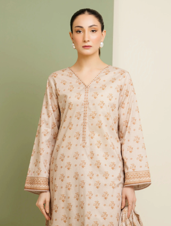 Edenrobe Allure Summer Collection 164 3pc Printed Lawn Shirt & Dupatta